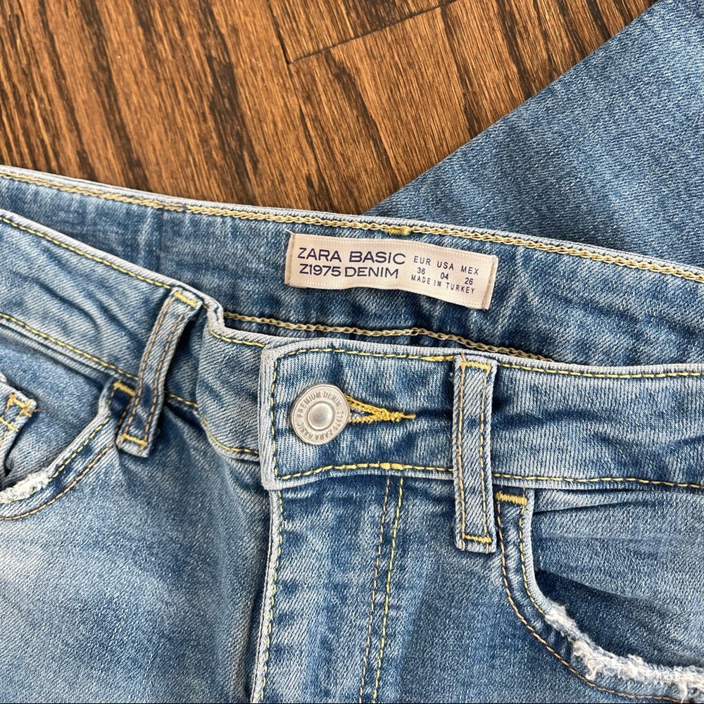 Zara pearl jeans Perfect like new Size 4 Beautiful! - Picture 2 of 10